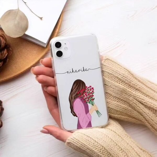 Cute Girl Clear Name Case