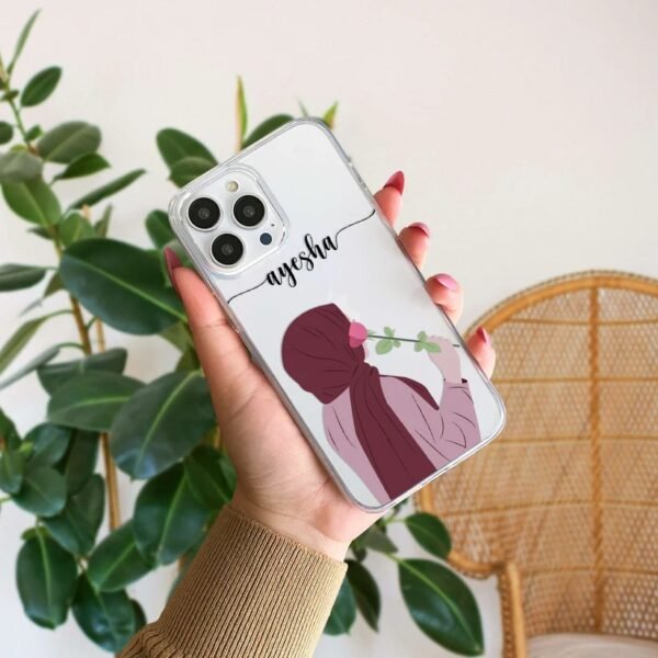 Cute Girl Clear Name Case