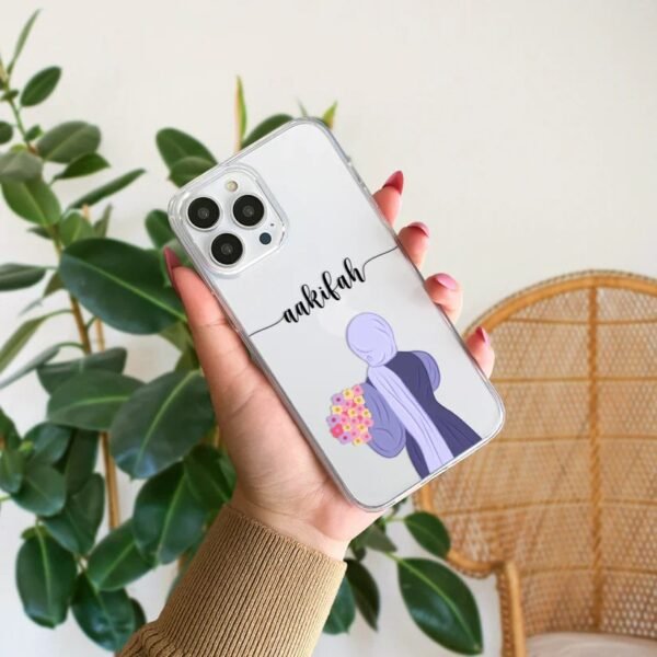 Cute Girl Clear Name Case