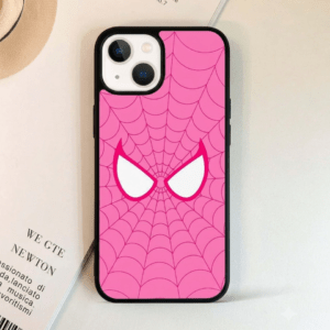 Pink spiderman mask case